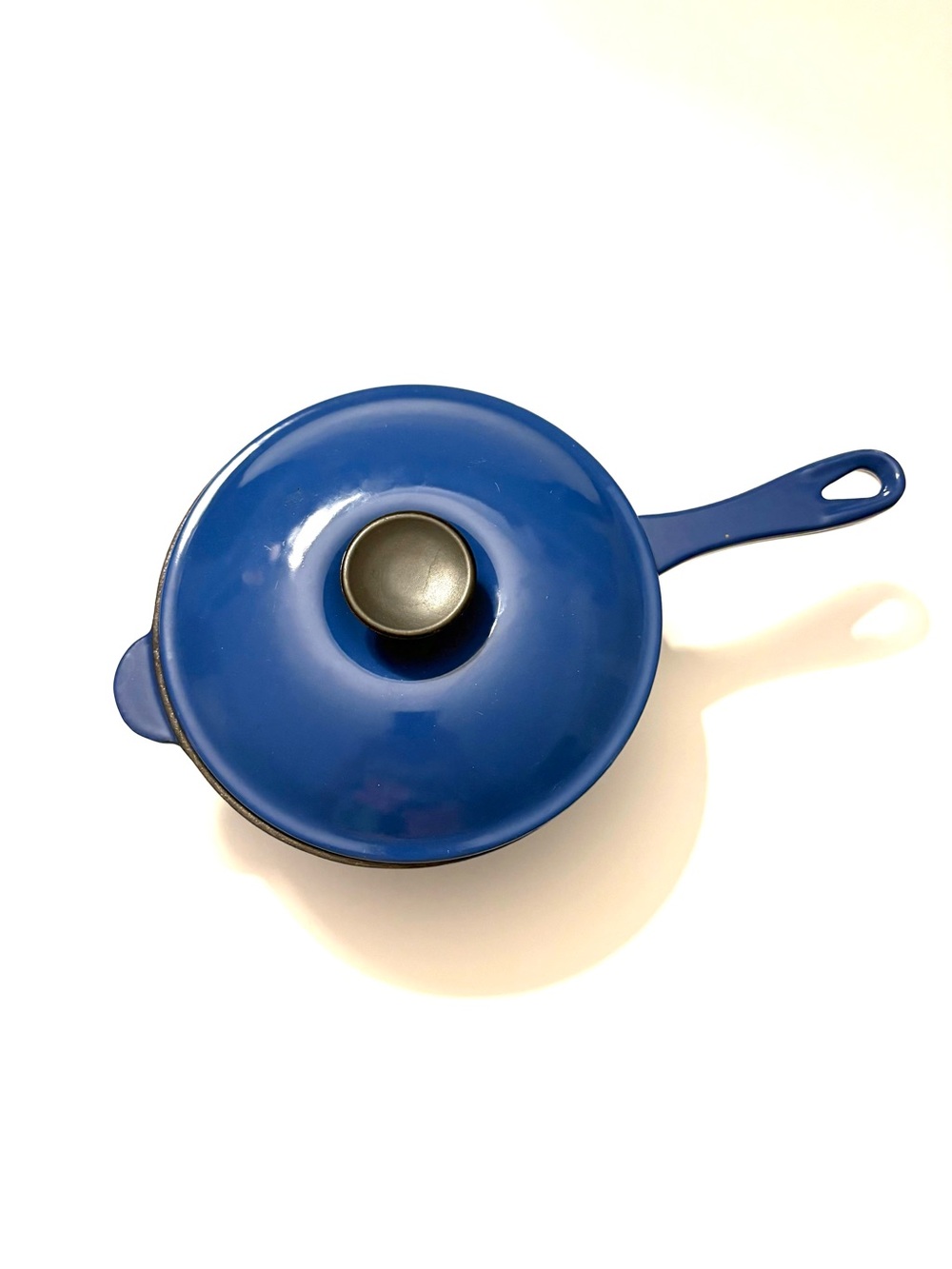 NWT Le Creuset Paris Blue Enameled Cast Iron Saucepan with Lid #18